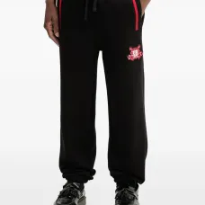 Спортивные брюки с кулиской и вышивкой