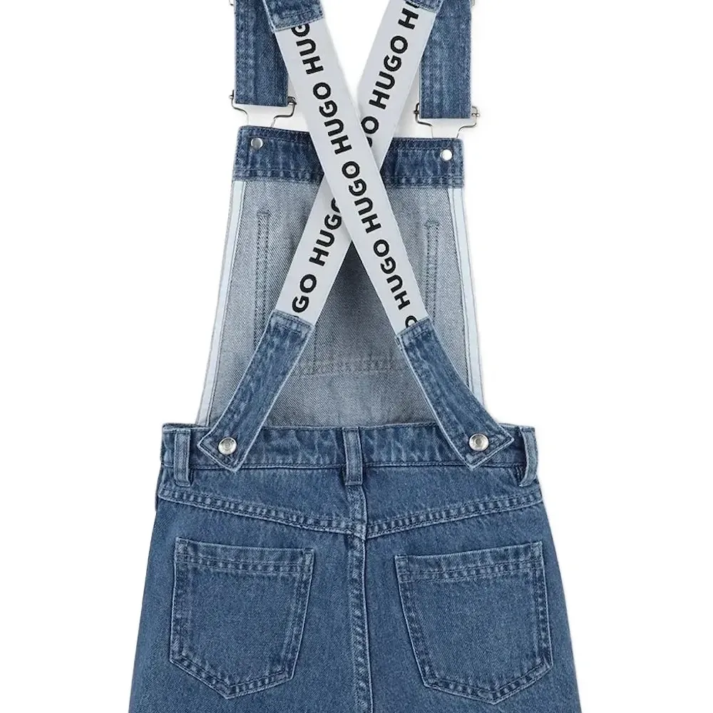 Джинсовый комбинезон с логотипом