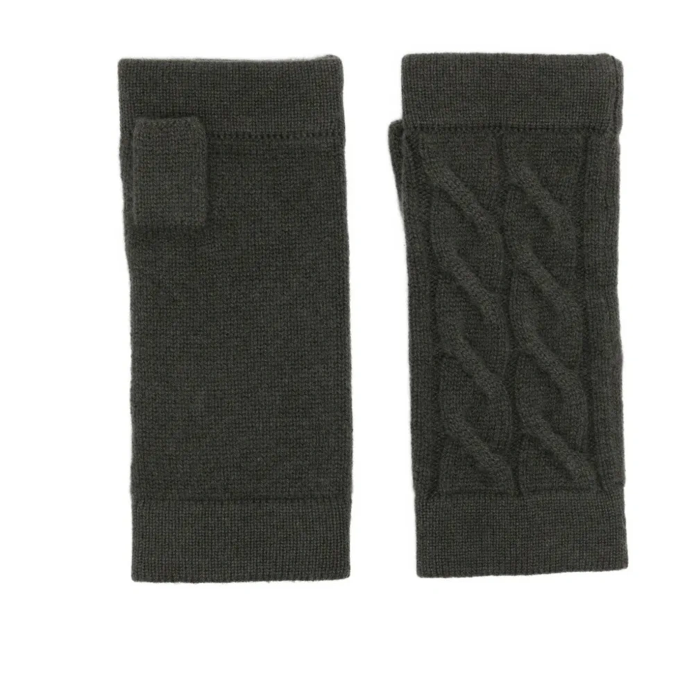 Кашемировые перчатки-митенки Кашемировые перчатки-митенки