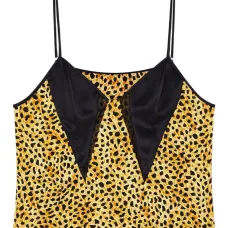 Шелковый топ с анималистичным принтом