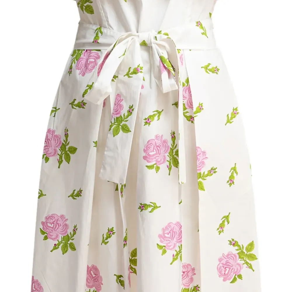 Платье миди с принтом