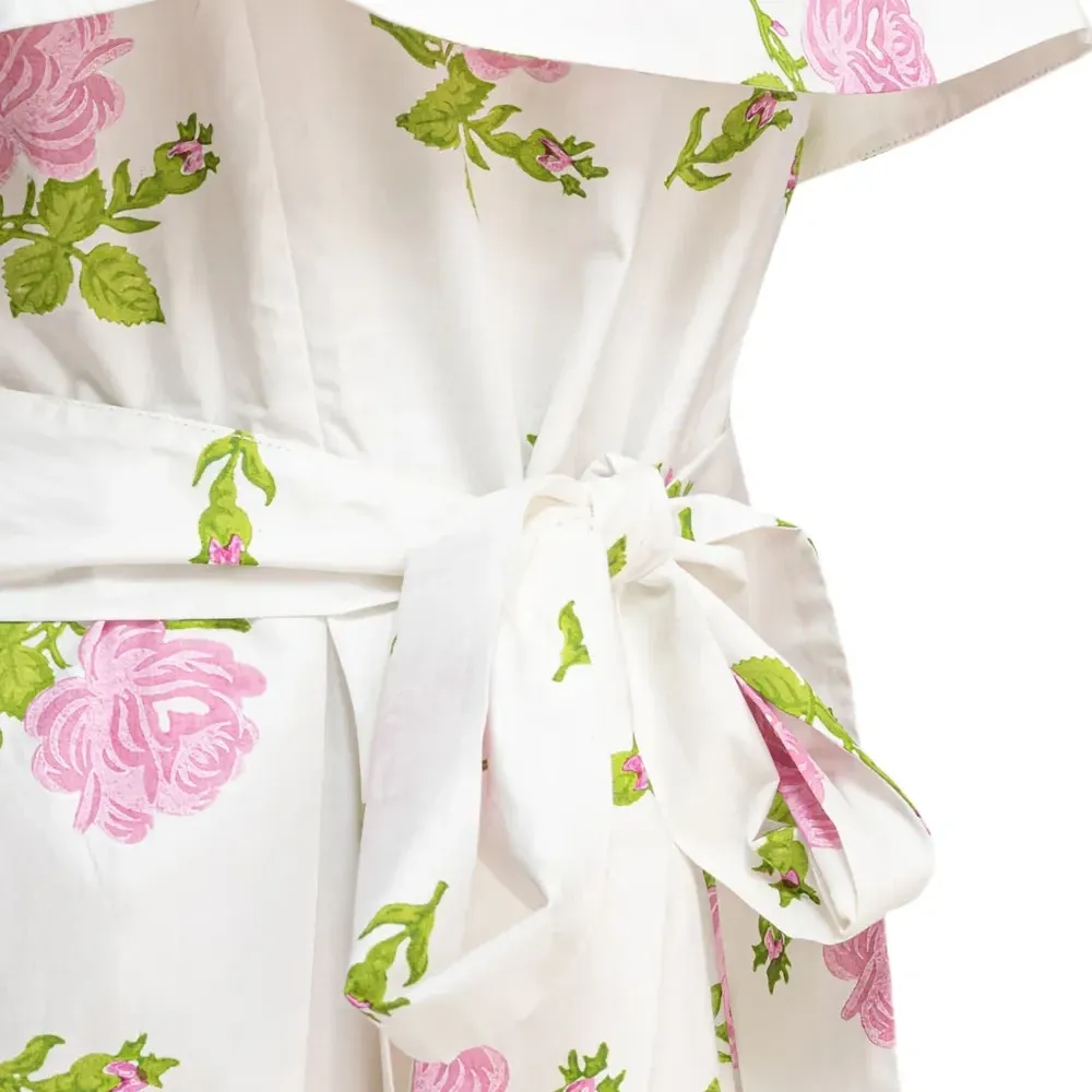 Платье миди с принтом