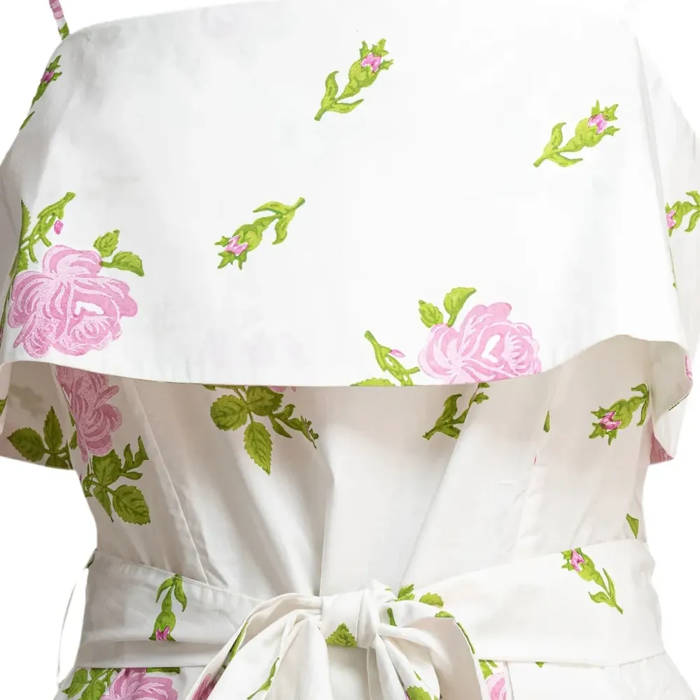 Платье миди с принтом