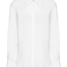 Рубашка с заостренным воротником и длинными рукавами