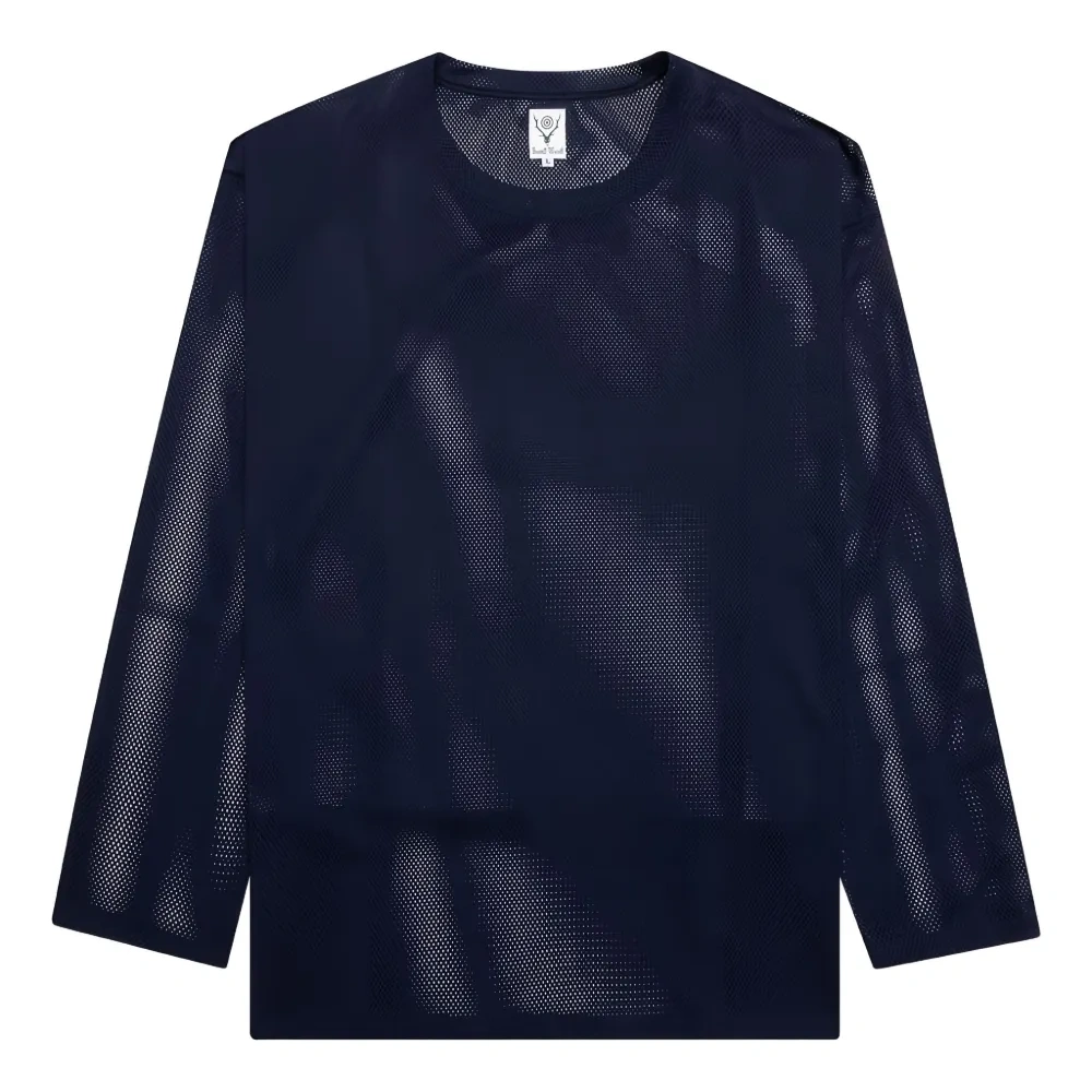 Сетчатая футболка с круглым вырезом