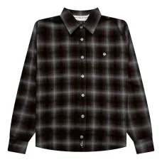 Стеганая куртка-рубашка в клетку