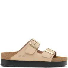 Шлепанцы на платформе с пряжками