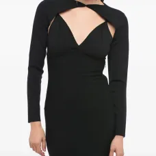 Платье миди со съемными рукавами Платье миди со съемными рукавами