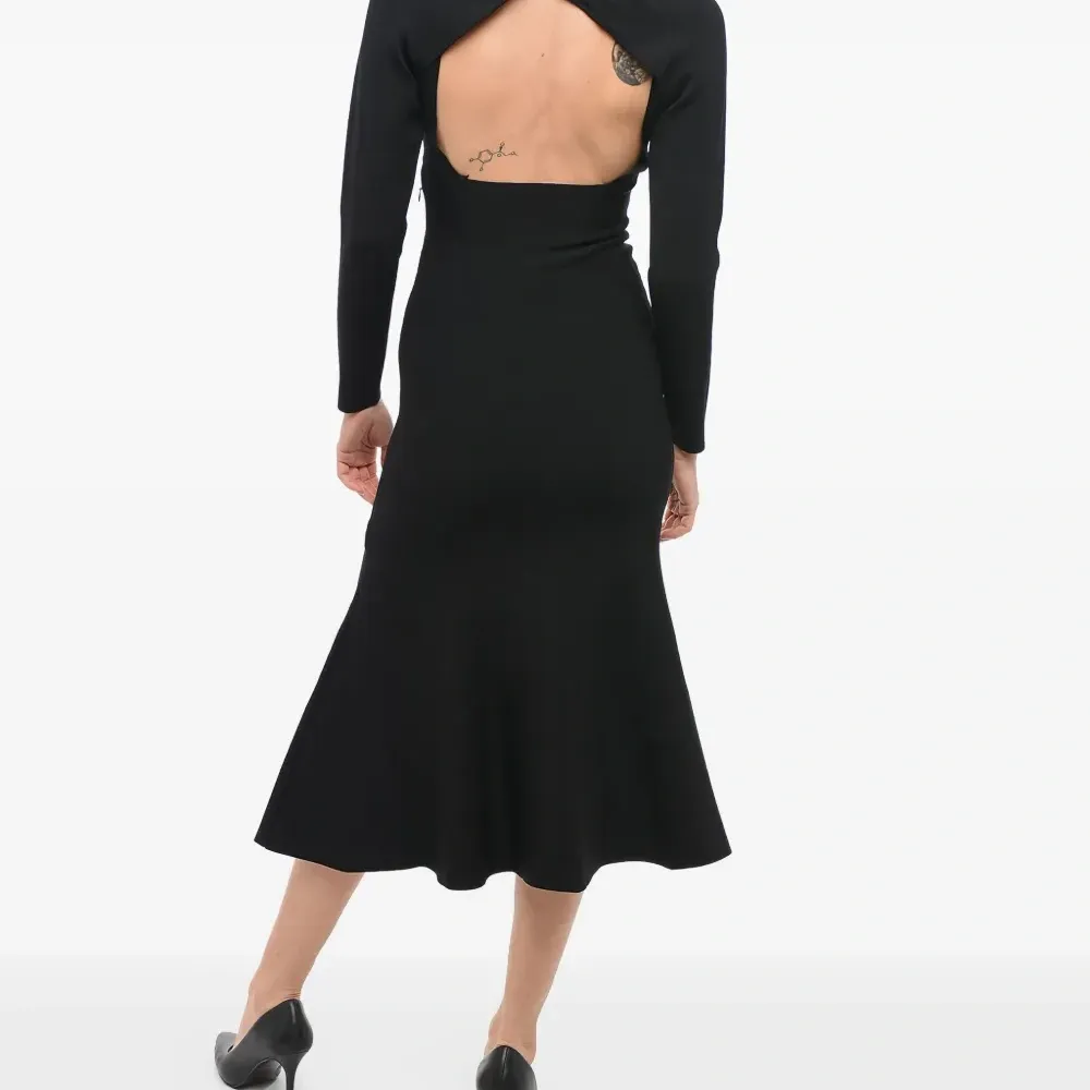 Платье миди со съемными рукавами Платье миди со съемными рукавами