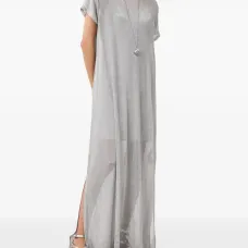 Платье макси с разрезом