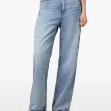 Джинсы с бахромой