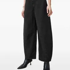 Джинсы широкого кроя со вставками