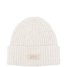 Шерстяная шапка бини в рубчик Шерстяная шапка бини в рубчик