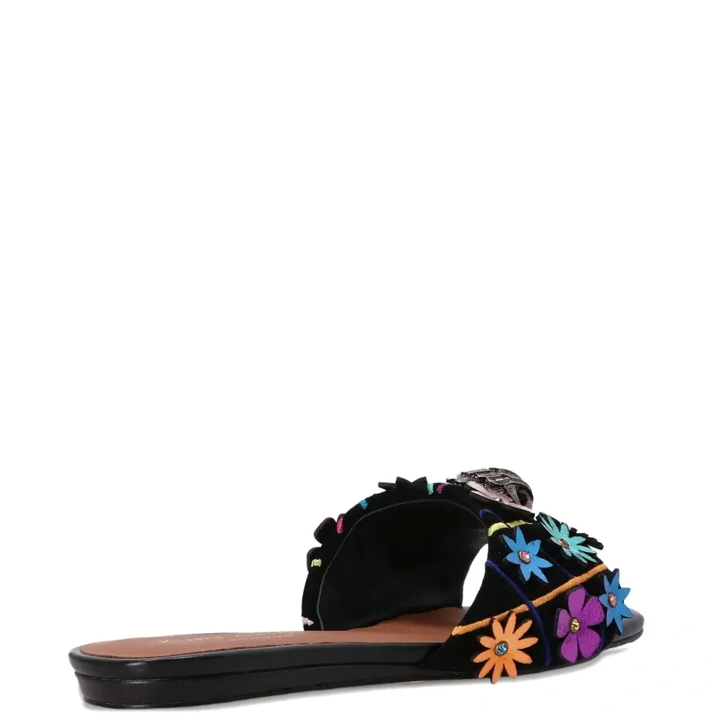Сандалии с цветочным декором Сандалии с цветочным декором
