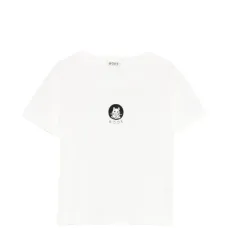 Футболка с круглым вырезом и принтом в виде кота