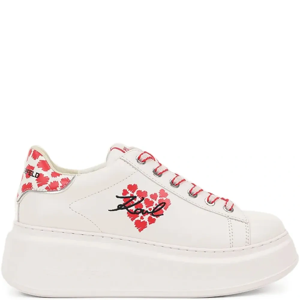 Кроссовки на платформе с принтом