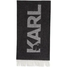 Шарф с бахромой и логотипом