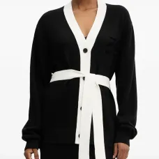 Кардиган с контрастными вставками и логотипом