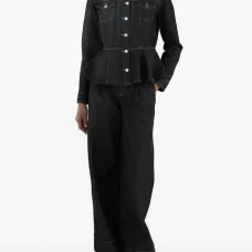 Джинсовая куртка с баской