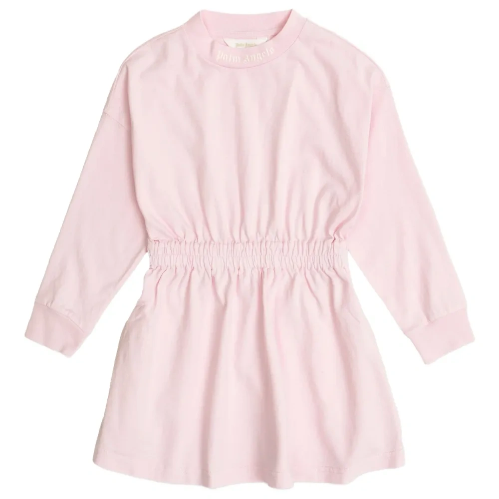 Платье с эластичным поясом и логотипом