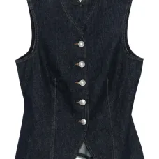 Джинсовый жилет Lady на пуговицах