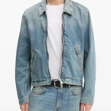 Джинсовая куртка на молнии