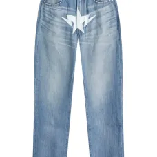 Джинсы с принтом