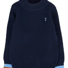 Свитер с контрастными вставками на локтях