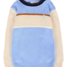 Свитер со вставками в полоску