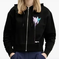 Худи на молнии с цветочным принтом