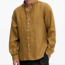 Льняная рубашка с вышивкой