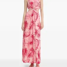 Платье макси с принтом