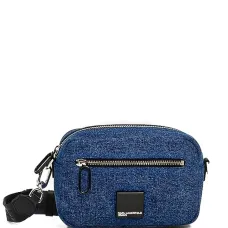 Джинсовая мини-сумка на молнии