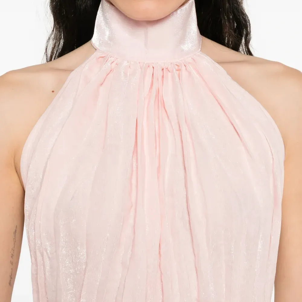 Плиссированное платье Eden с вырезом халтер