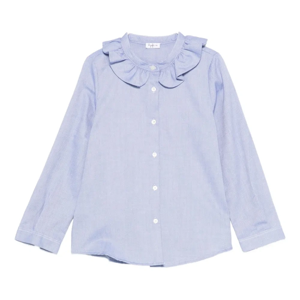 Блузка с оборчатым воротником