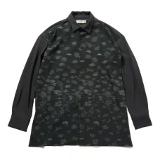 Рубашка с панелями и цветочным принтом