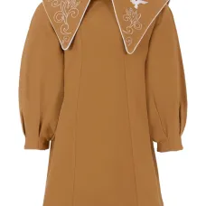 Платье с объемными рукавами и вышивкой Платье с объемными рукавами и вышивкой