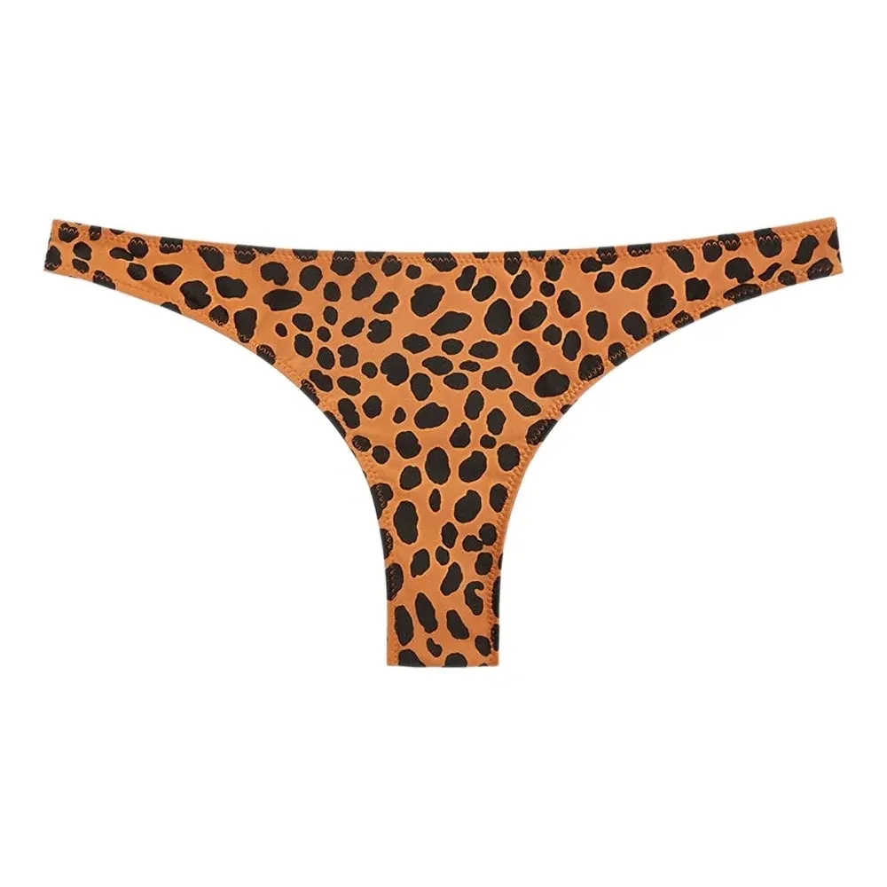 Плавки-бикини с леопардовым принтом