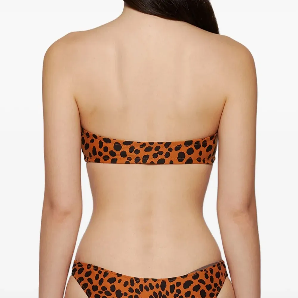 Топ без бретелек с анималистичным принтом