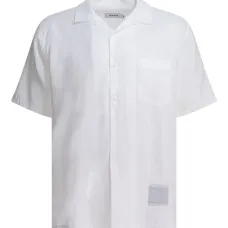 Льняная рубашка с карманом Льняная рубашка с карманом