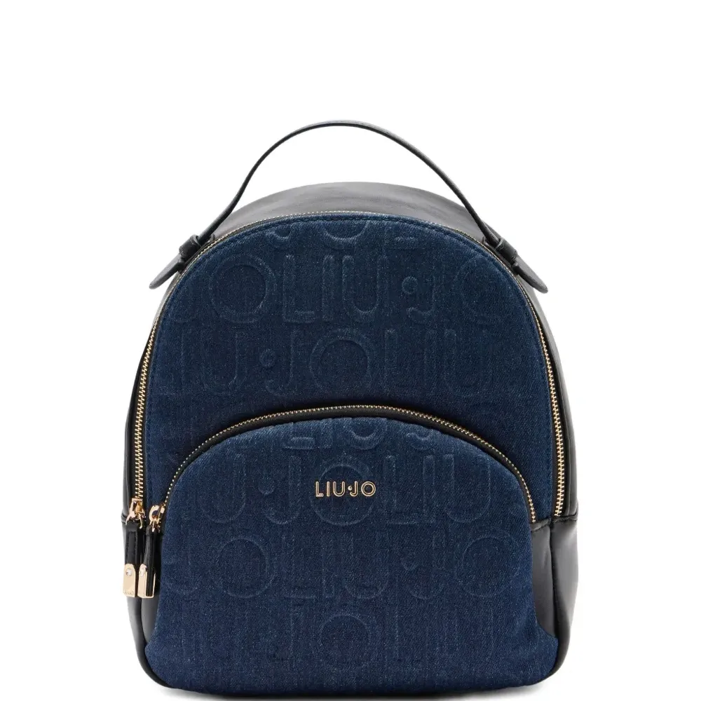 Джинсовый рюкзак с тисненым логотипом