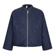 Стёганый бомбер из денима Стёганый бомбер из денима