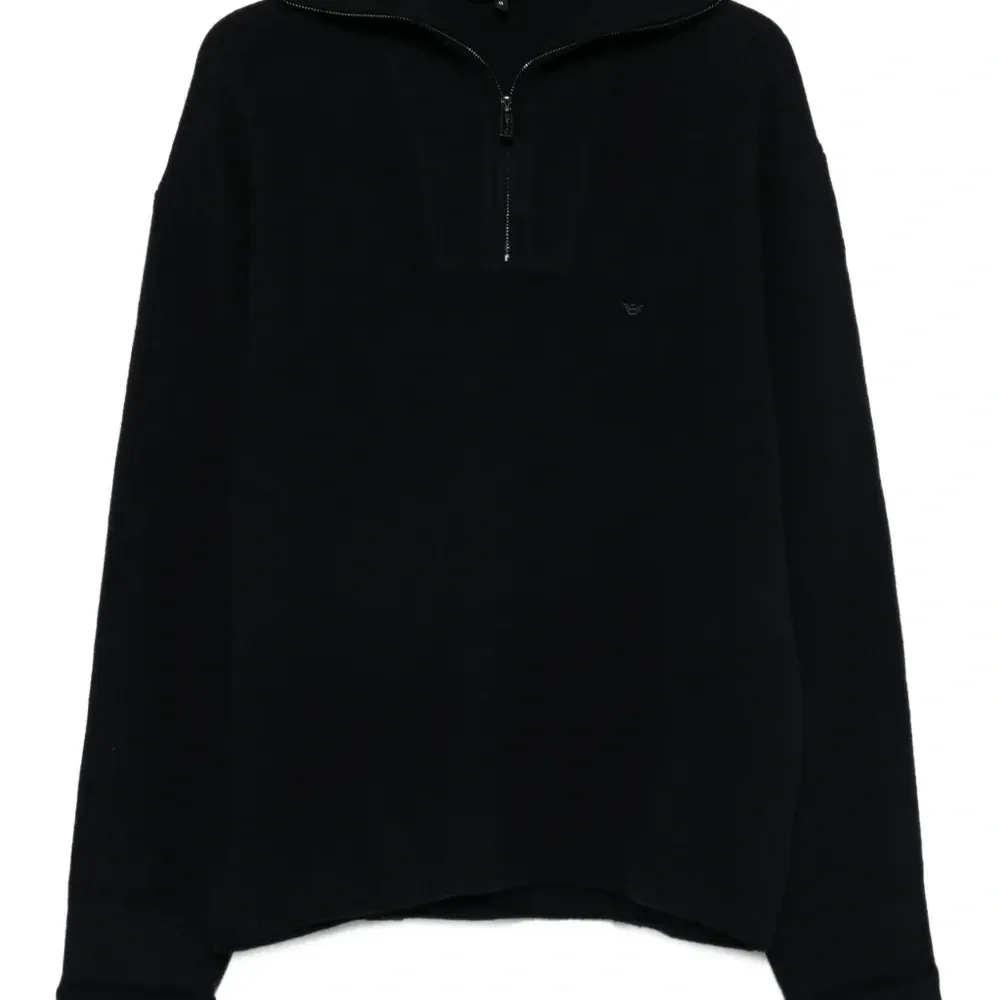 Шерстяной свитер с воротником на молнии