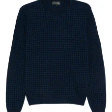 шерстяной свитер в ломаную клетку