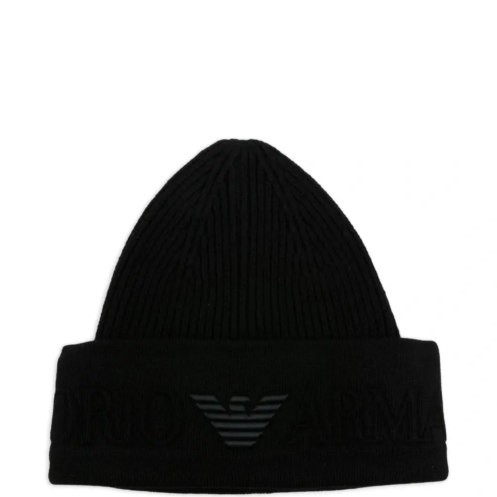 Шапка бини в рубчик с вышитым логотипом Шапка бини в рубчик с вышитым логотипом