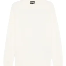 шерстяной свитер с круглым вырезом