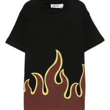 Топ с короткими рукавами и принтом