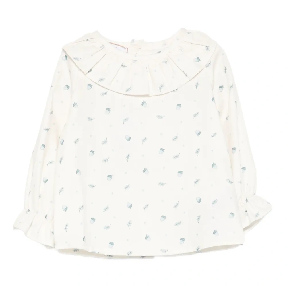 Топ с оборками и принтом