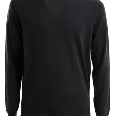 Свитер с круглым вырезом и длинными рукавами