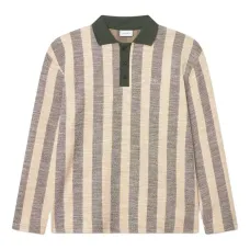 Полосатая рубашка поло с длинными рукавами